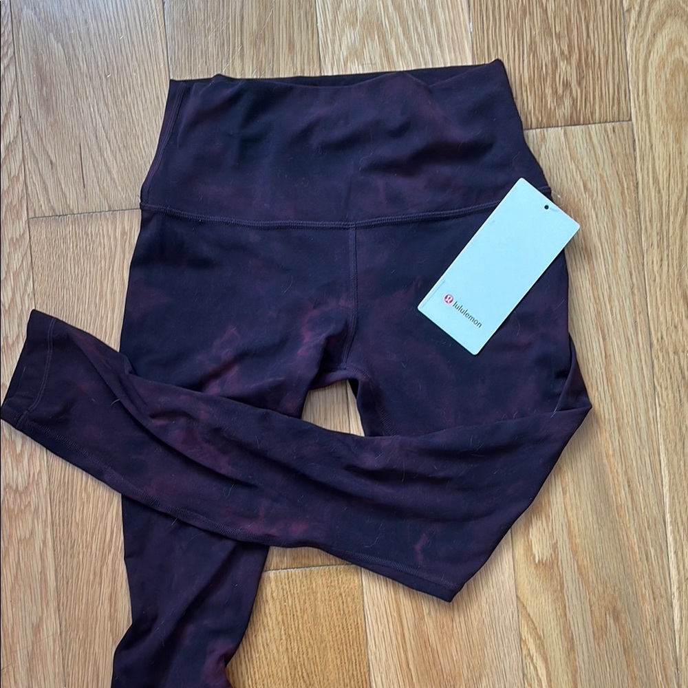 NWT lululemon athletica maroon Leggings